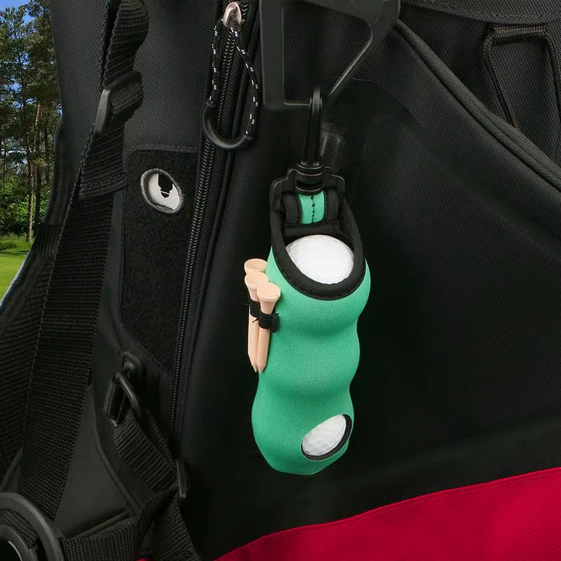 Mini Golf Ball Bag Holder Clip Elastic Golfs Tees Storage Bag Golf Ball Carrier Pouch Hang on Waist Golf Belt Golfer Gift