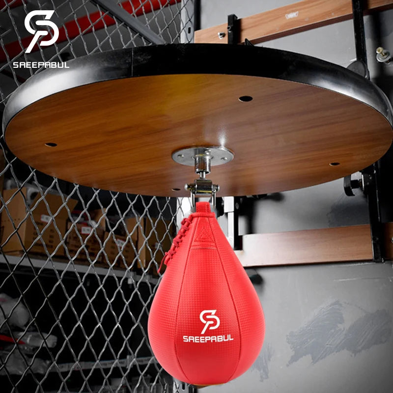 Boxing Pear Shape PU Speed Ball with Swivel Punch Bag Punching Boxeo Speed Bag Punch Fitness Training Ball Gym Exercise Accessor